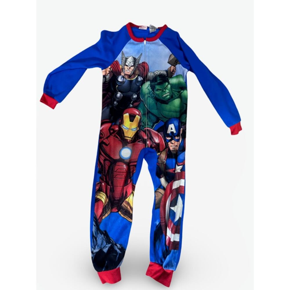 Marvel Avengers Pajama One Piece Boys Size 6/7 Iron Man